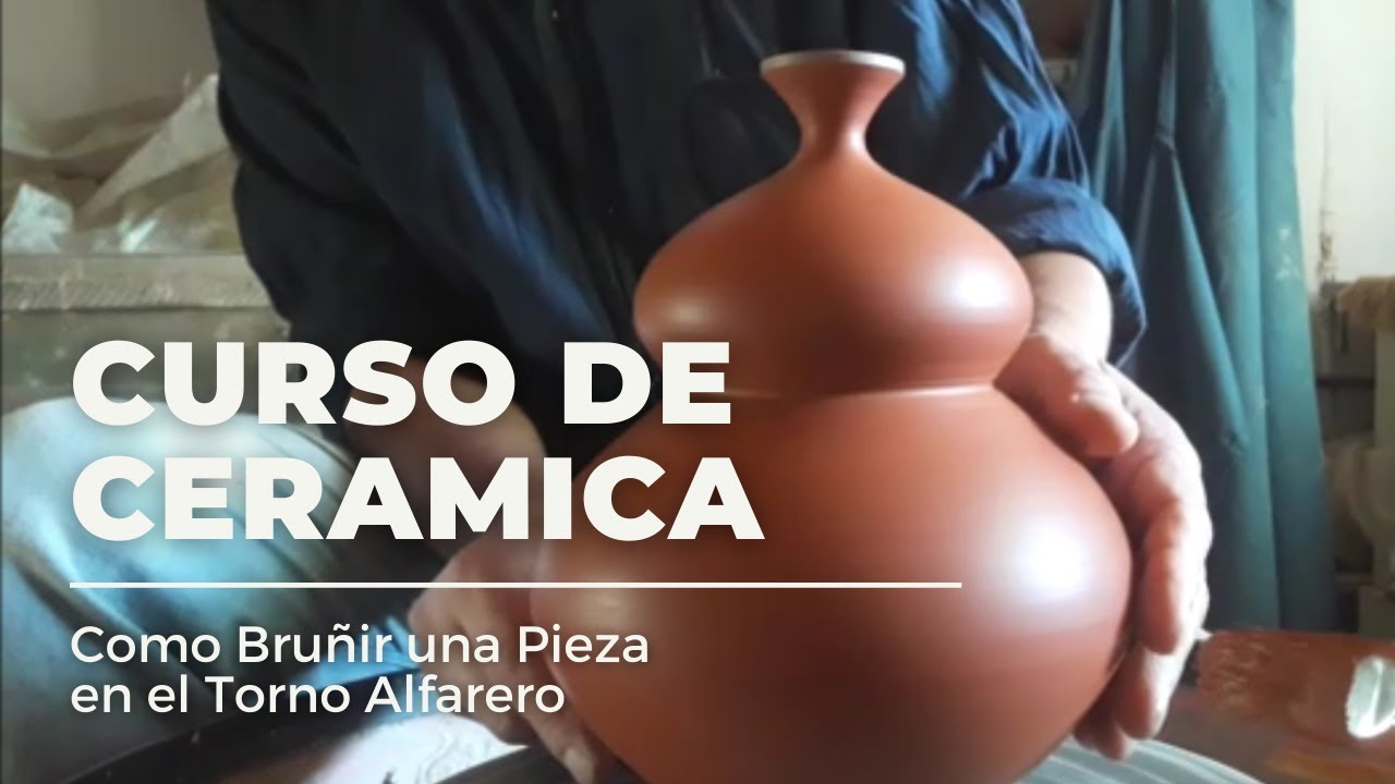 🚩CURSO DE CERAMICA Como BRUÑIR una pieza en el TORNO ALFARERO😀 #tornoalfarero #bruñir #ceramica