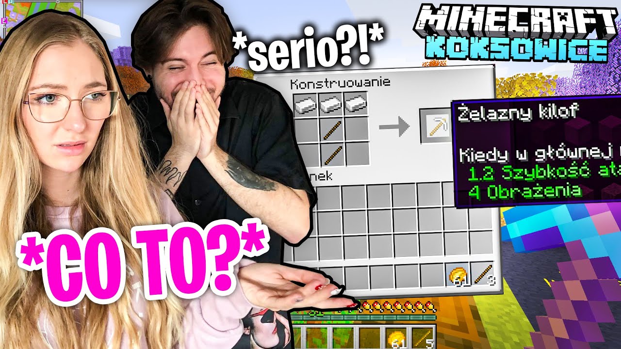 UCZĘ GŁUPIĄ BLONDYNKĘ GRAĆ W MINECRAFT XD *nie wytrzymałem* (Minecraft Koksowice VS DZIEWCZYNA)