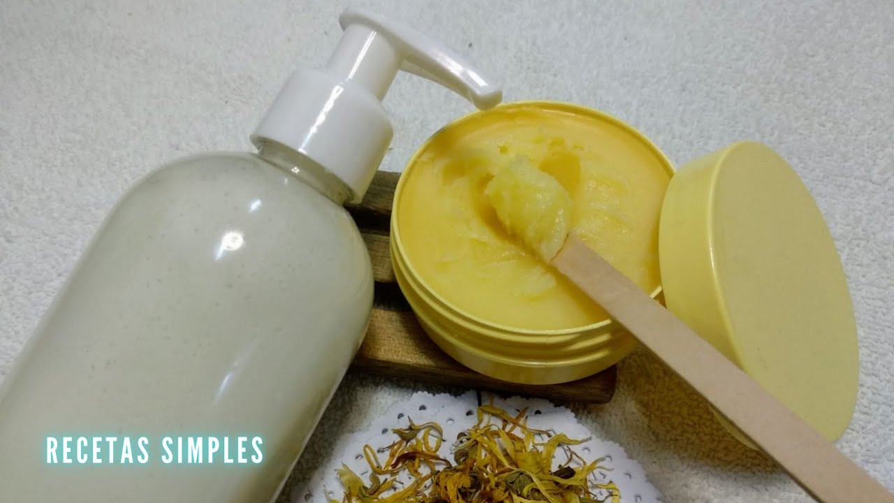 Pomada y crema de caléndula con cera de abejas !! // ideal piernas cansadas // Recetas Simples