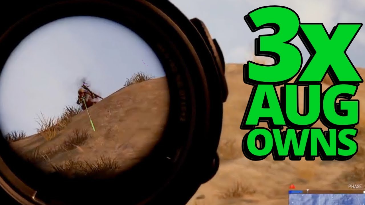 The 3x AUG Is So Good! - PUBG Solo-Squads Gameplay