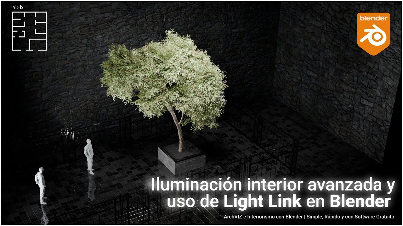 51.- Iluminación interior avanzada y uso de Light Link en Blender