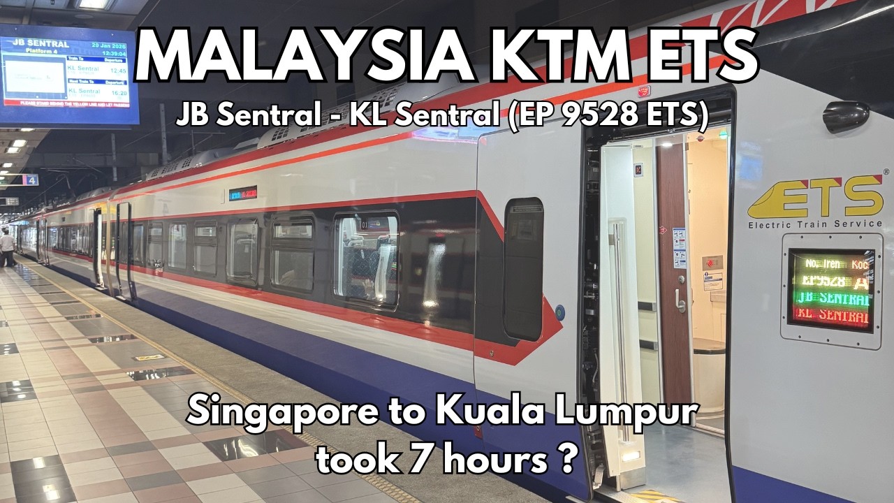 JB Sentral to KL Sentral KTM ETS Business Class EP9528 | Singapore to Kuala Lumpur by Train Review