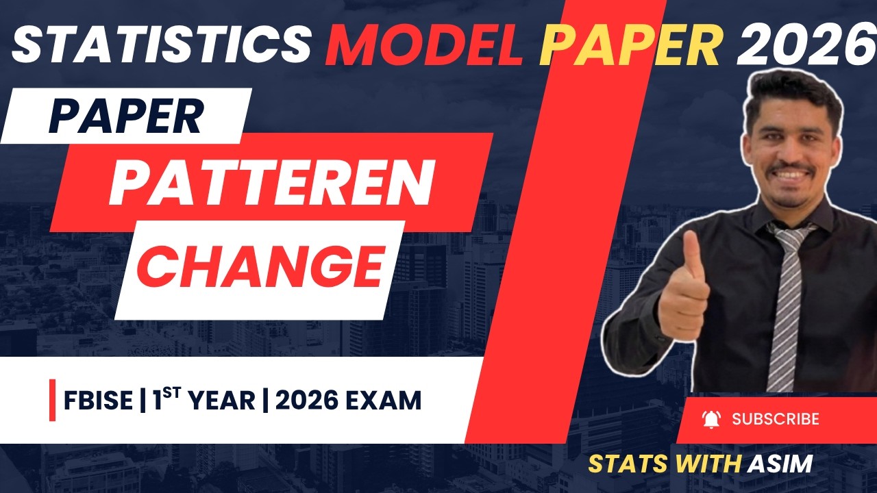1st Year Statistics 2026 New Paper Pattern REVEALED | Solved Model Paper | Full Guide | Board Exam
