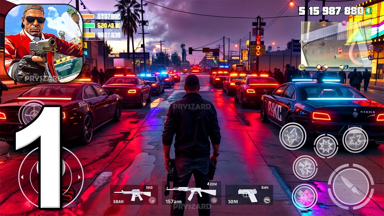 Gangs Fighter Grand City - Gameplay Walkthrough Part 1 - Gangster In Open World Game (iOS, Android)
