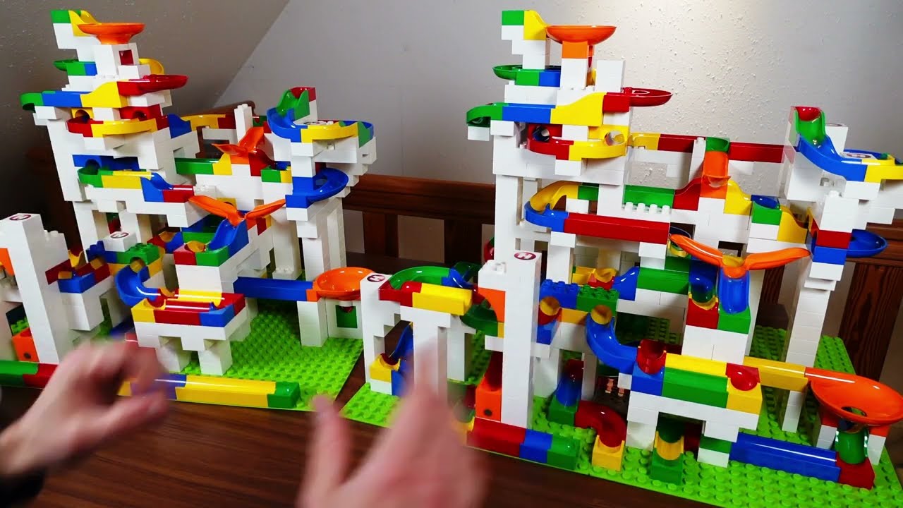 Riesengroß und riesig gut? Alternative Builds aus Hubelino Baukasten Mega #murmelbahn #hubelino