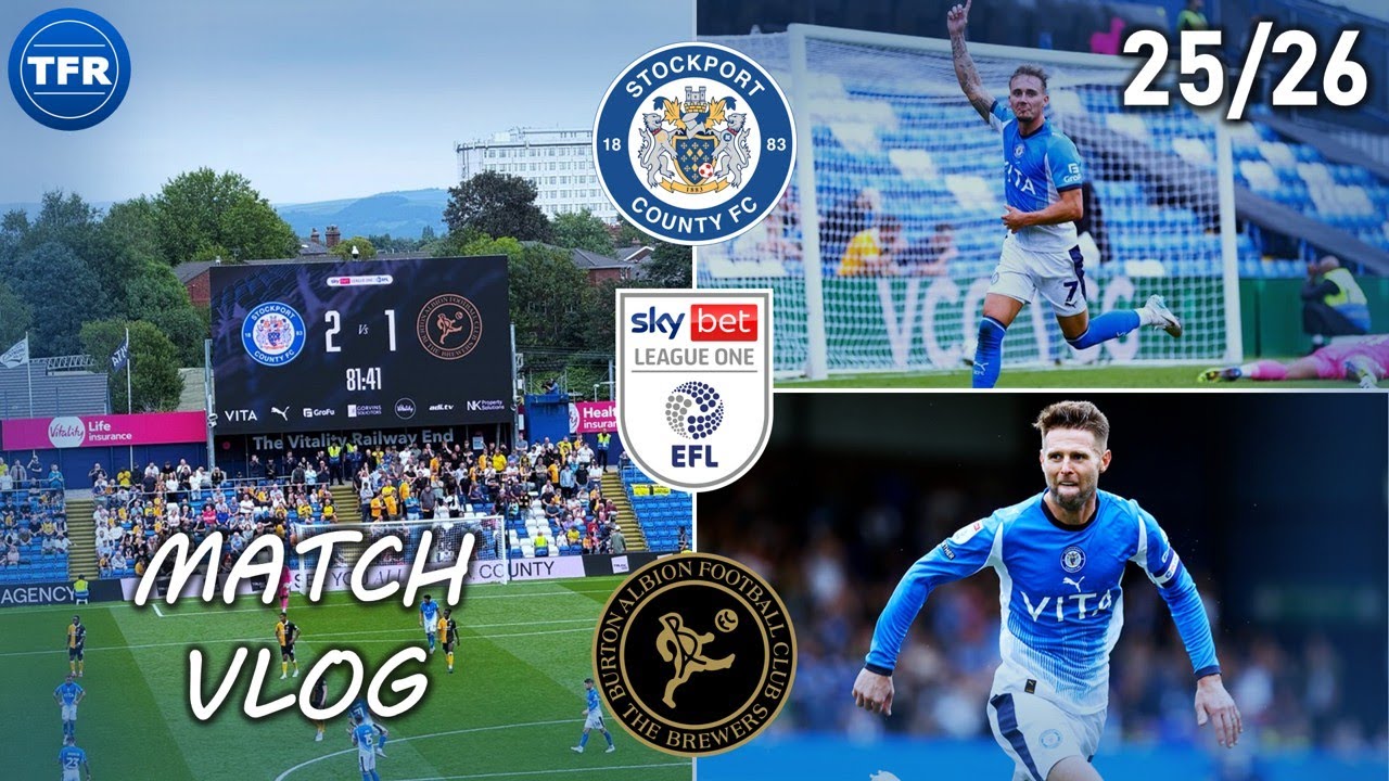 10 MAN COUNTY COME FROM BEHIND TO WIN! HILLS SEES RED! Stockport County vs Burton Albion Match Vlog
