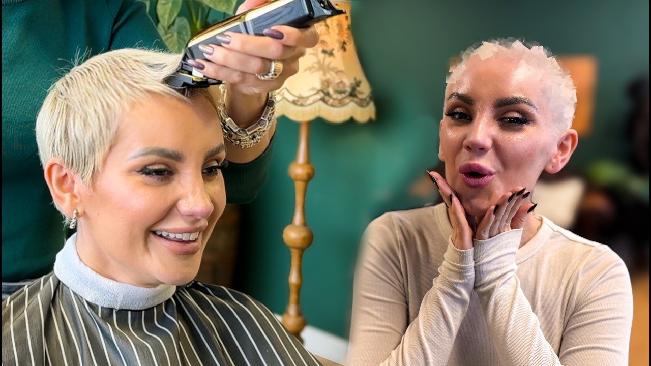 Epic Platinum Buzzcut Transformation – You Won’t Believe This Look! 🔥