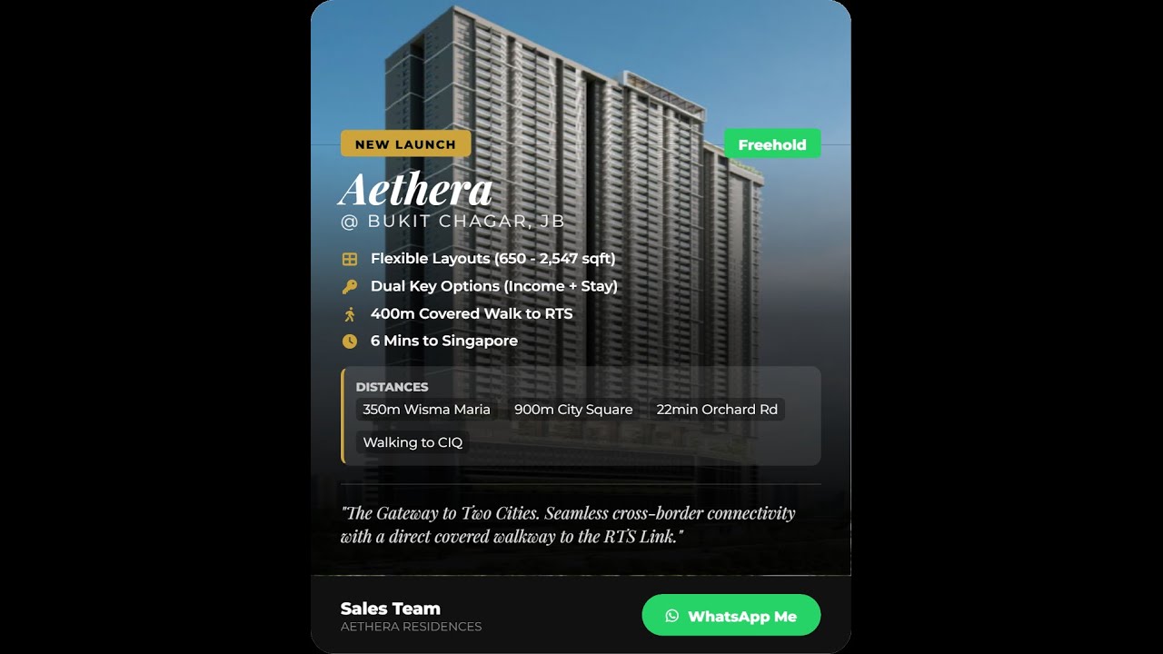 Aethera Residences @ Bukit Chagar, JB