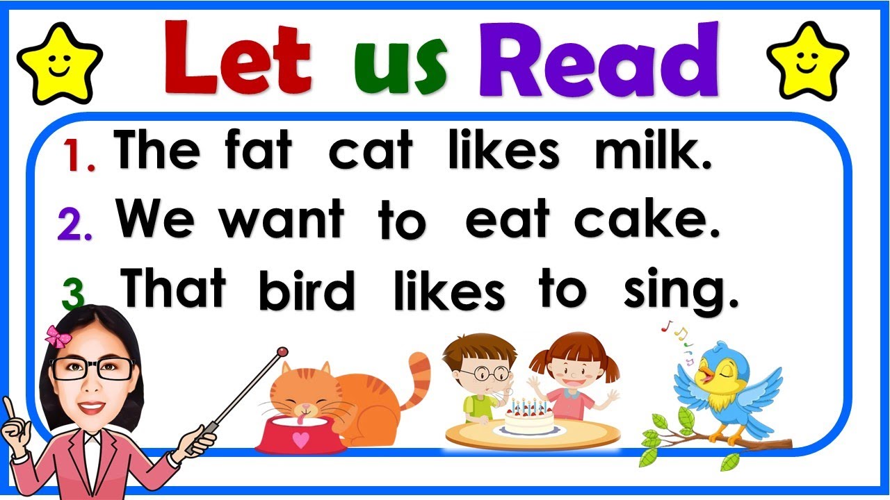 Reading tutorial for kids || Practice reading sentences || Reading lesson for kids