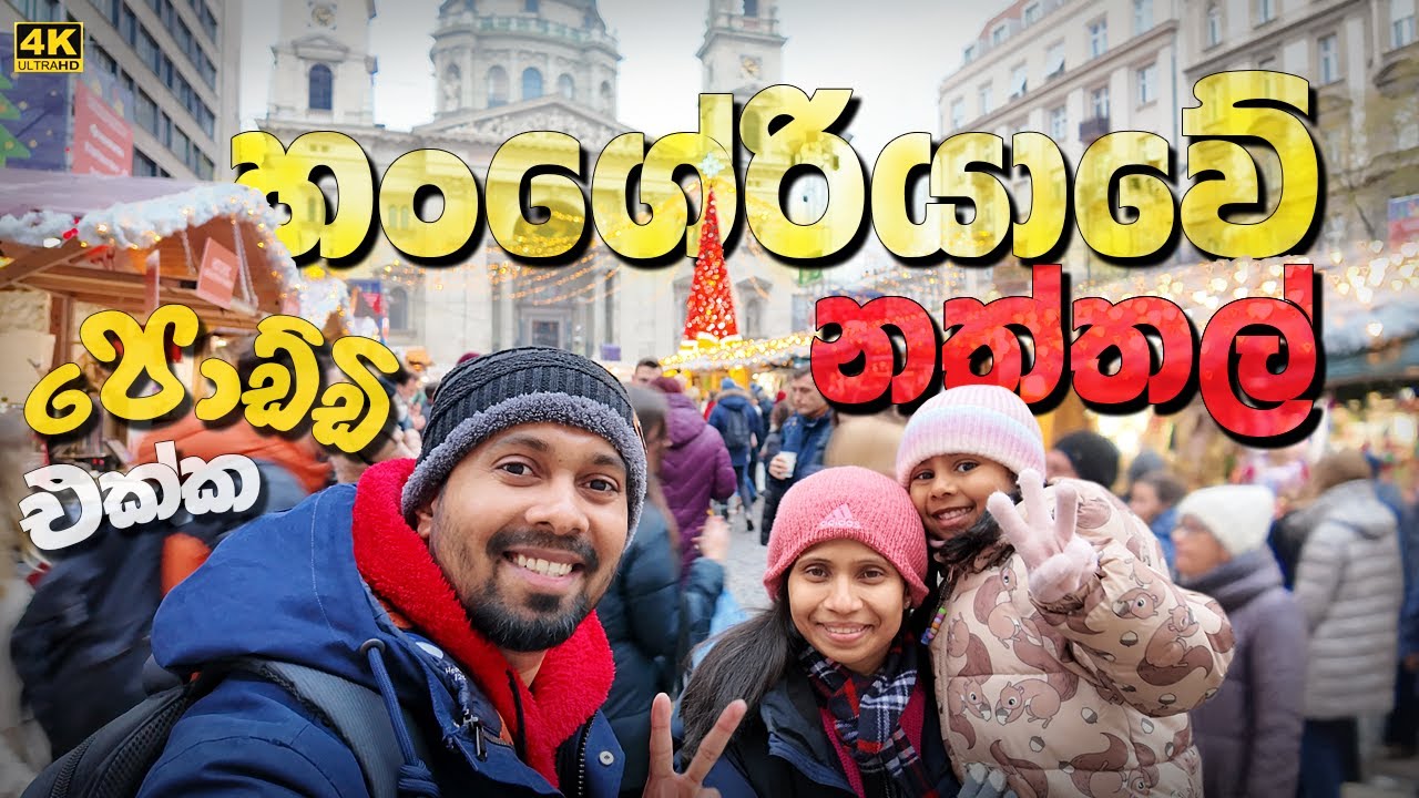 නත්තලට හැඩවුන හංගේරියාව Christmas markets in Hungary, Budapest tour with family - Sinhala vlog