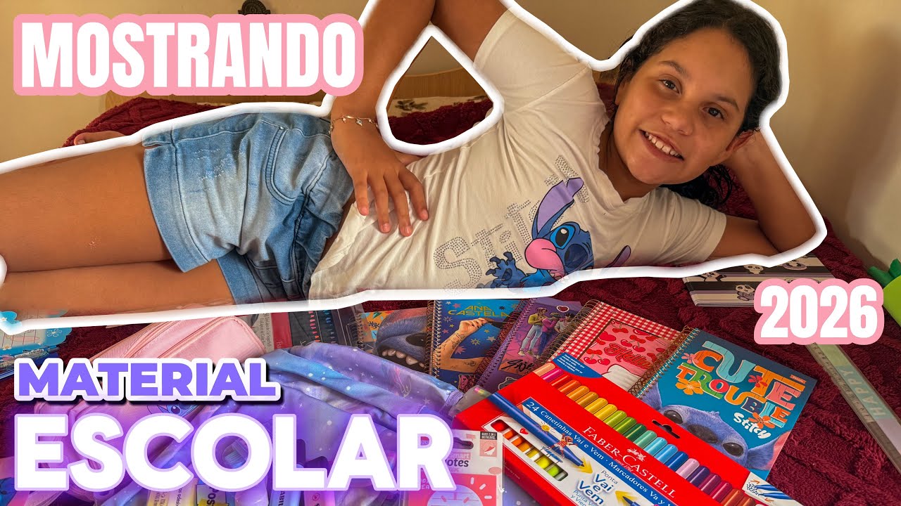 MOSTRANDO meu material ESCOLAR 2026