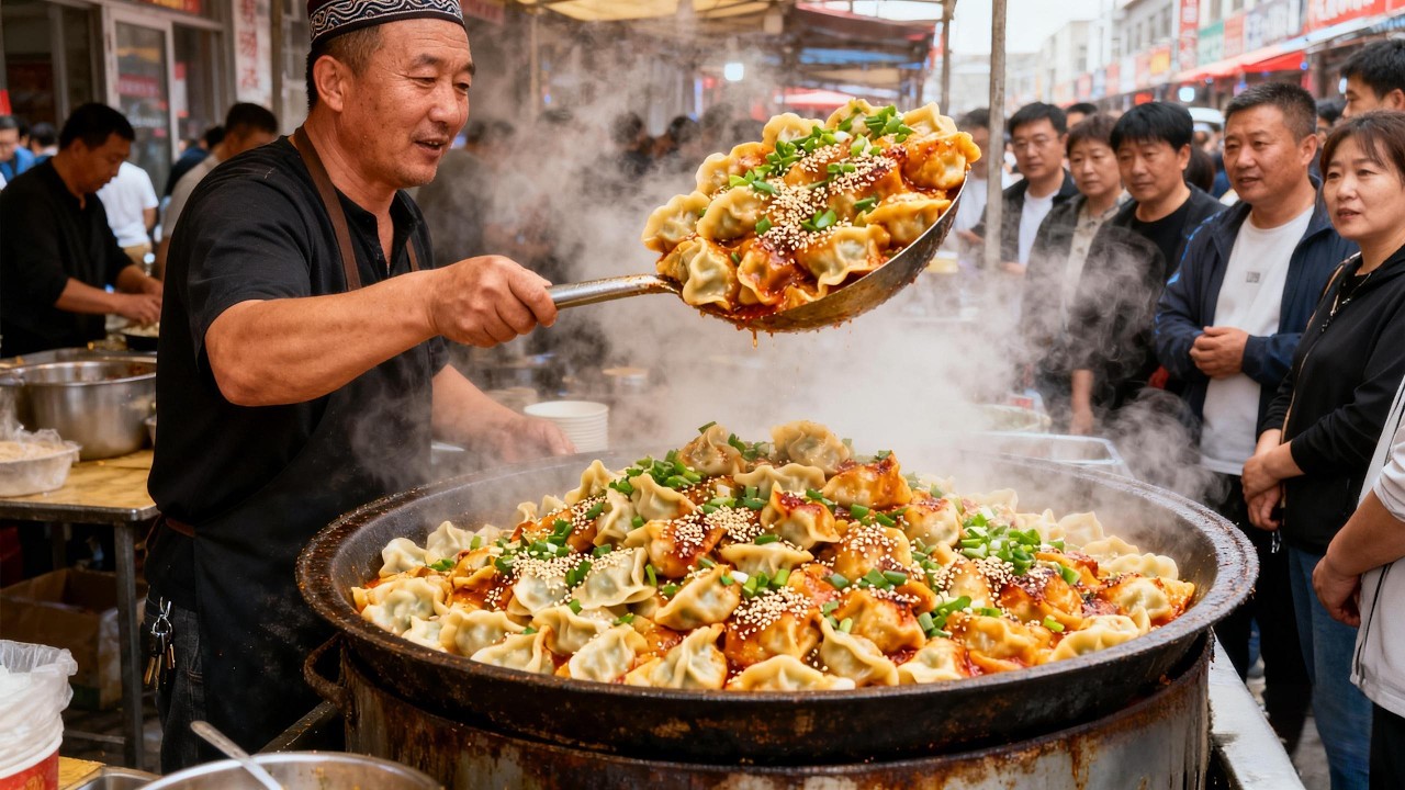 内蒙古大哥在衡水街头卖自助水饺，10元管饱随便吃，一天赚600多元！【好食勇哥】
