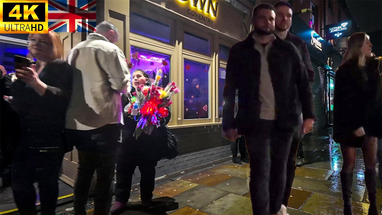 Coventry Nightlife: Saturday Night Vibes in 4K UHD | February 2025