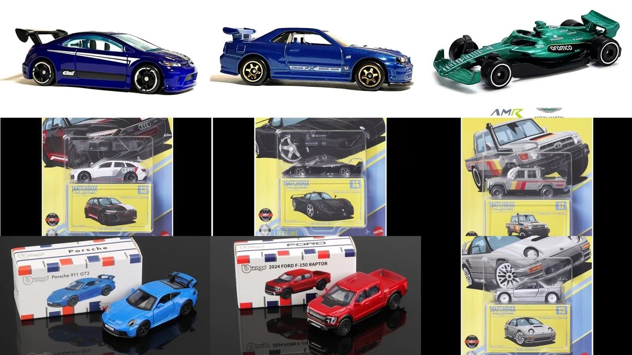 Новые модели Hot Wheels 2026 Mainlines Skyline R34, Civic Si, коллекционные модели Matchbox 2026,...
