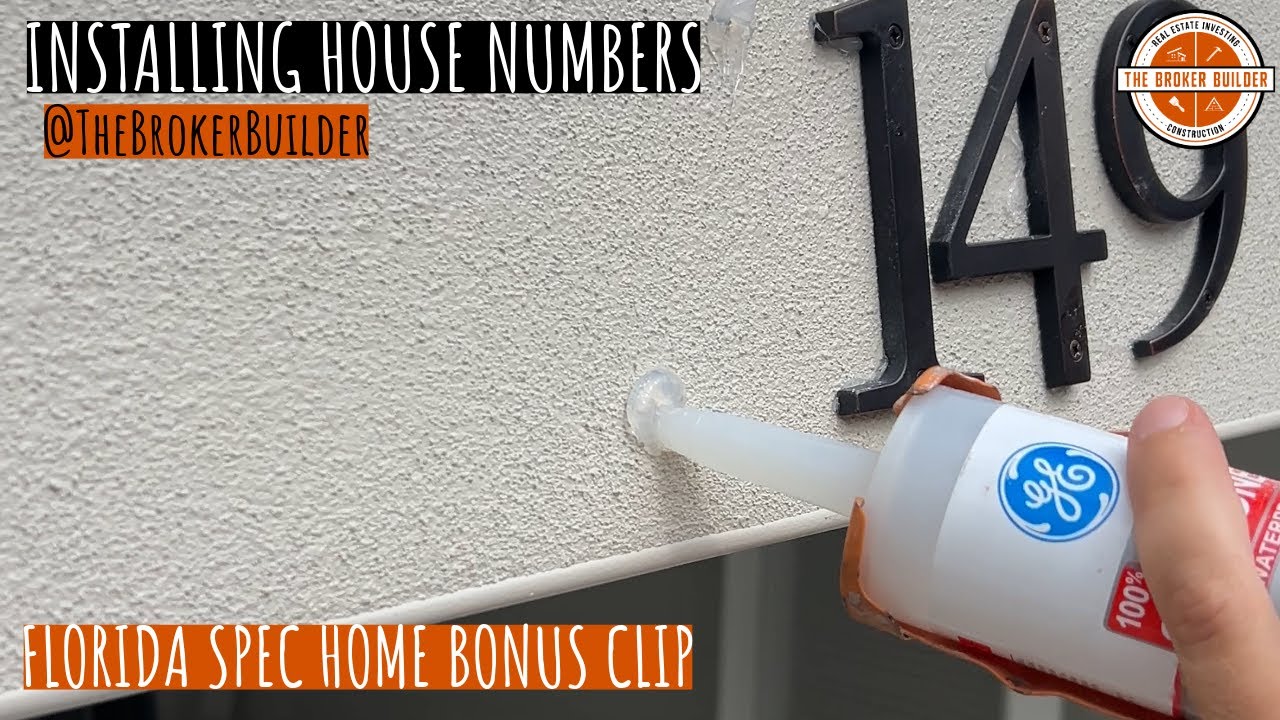 Installing House numbers on Stucco, Block, and Brick