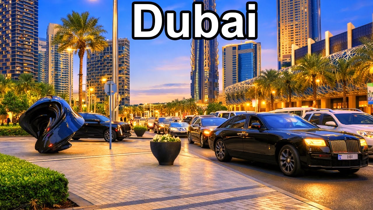 Downtown Dubai 4K Walking Tour | Burj Khalifa, Dubai Mall & Night City Life