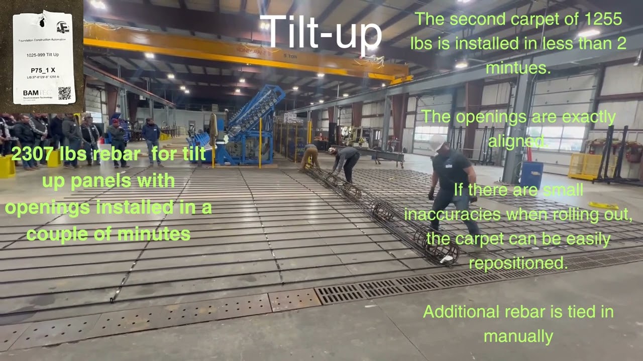 Tilt-up Construction with BAMTEC® - -automatically produced, installed 9* faster - easy and reliable