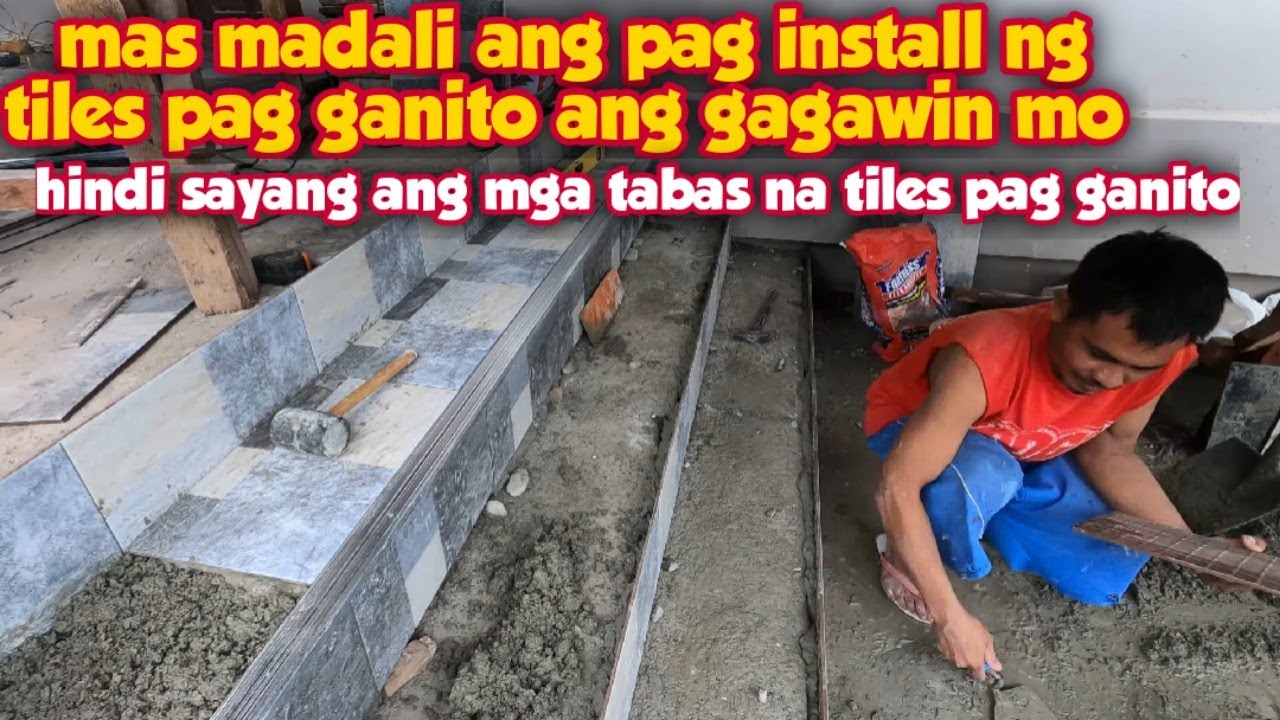 PANO MAG INSTALL NG IBAT IBANG TILES NG MAS MABILIS AT WALANG SAYANG_RENOVATION 8
