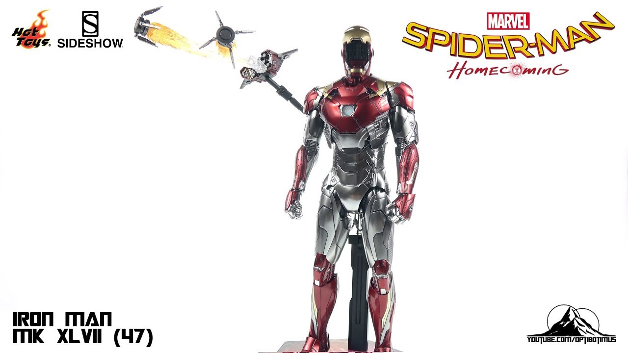 Optibotimus Reviews: Hot Toys Spider-Man Homecoming IRON MAN MK XLVII (47)