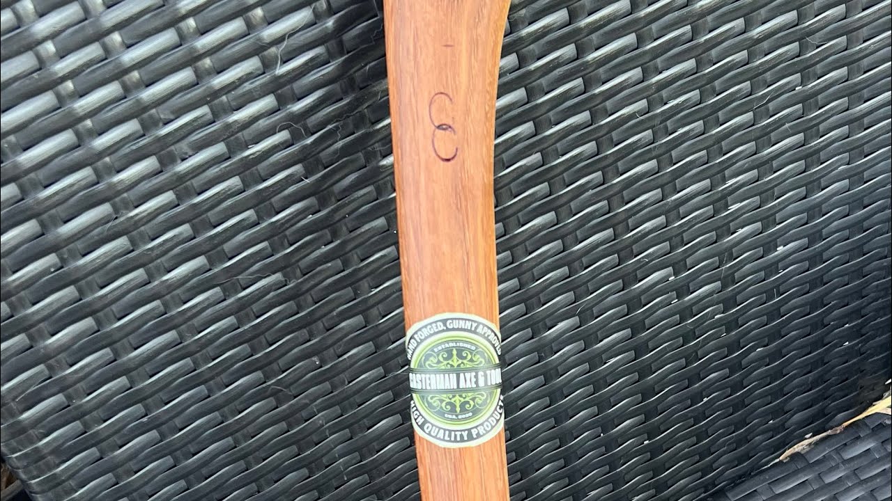 Turning a billet into a premium casterman handle. Heavy Hitter series. #axe #woodworking #wood