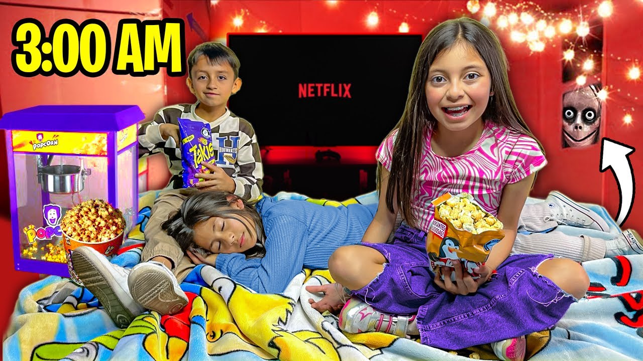 DORMIMOS UNA NOCHE en LA HABITACION SECRETA con MIS AMIGOS ** Noche de Terror ** | Princesa Vale
