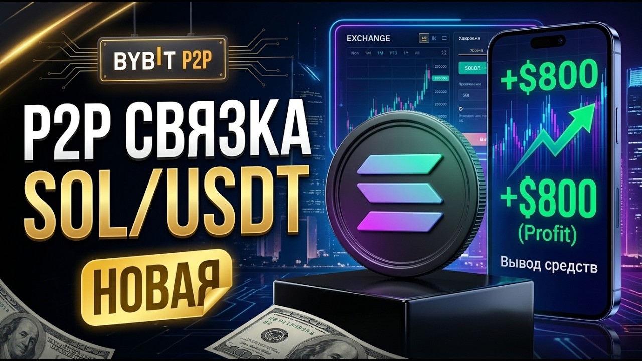 Новая P2P Связка SOL/USDT: Арбитраж Криптовалют через Bybit P2P на +$800