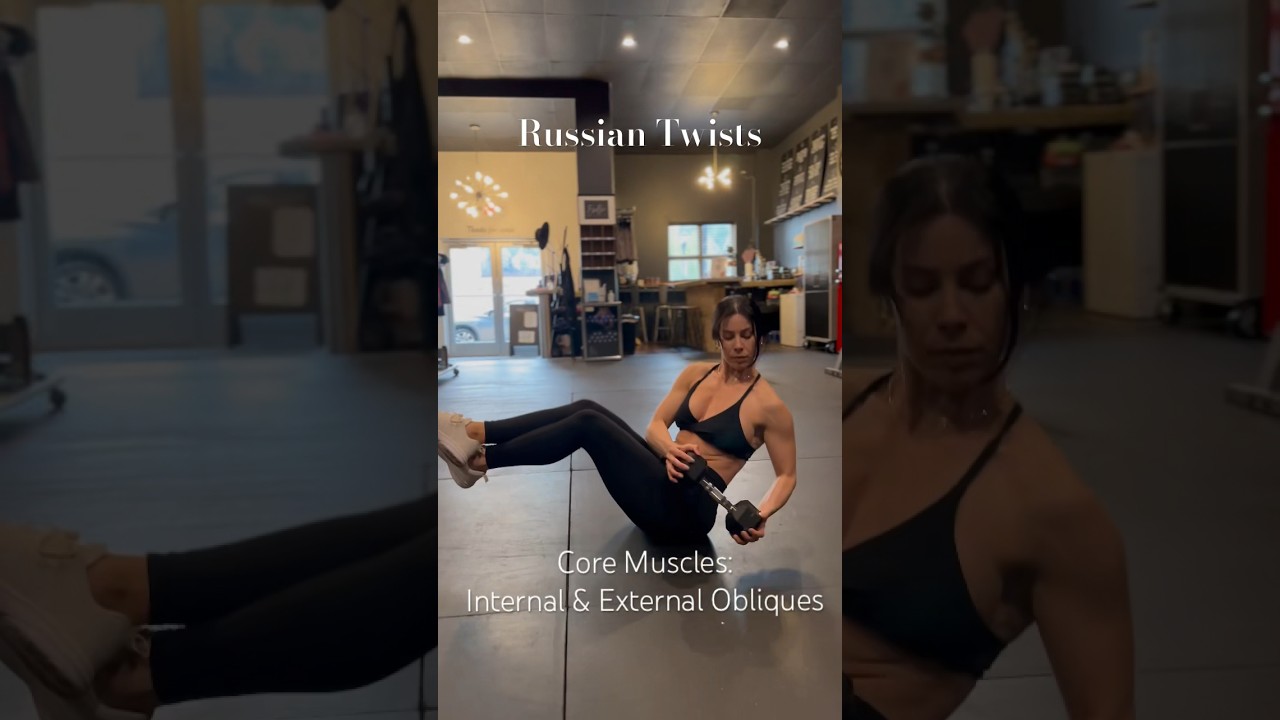 Russian Twists for Internal & External Obliques #fitness #coreworkout #abexercises #russiantwist