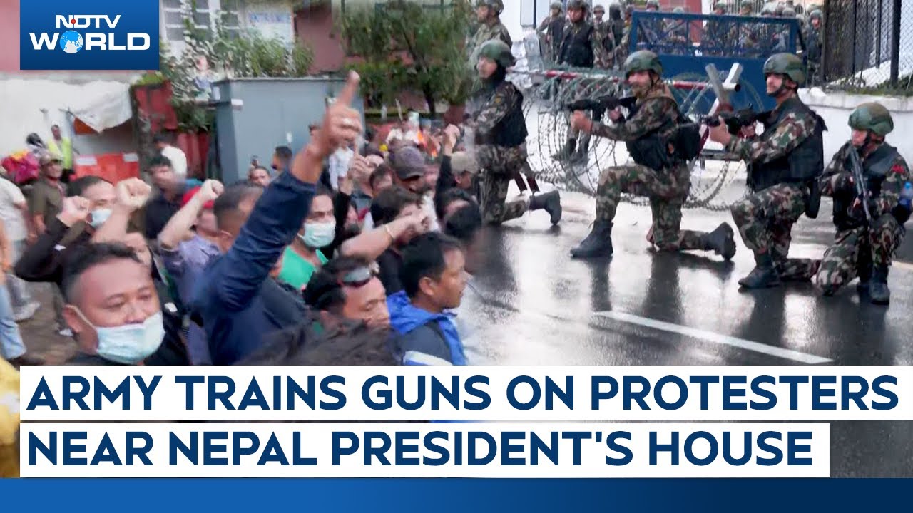 Nepal News Today | Nepal Army Points Guns at Aggressive Protesters Outside President's Residence