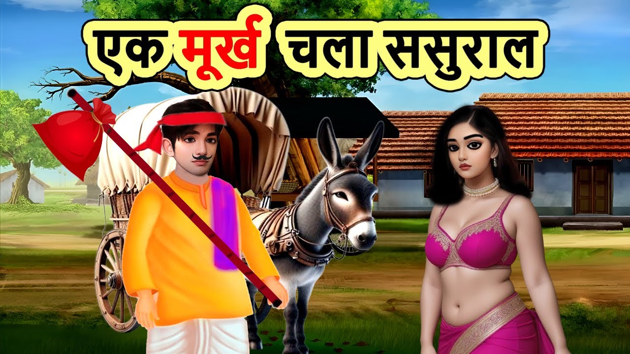 एक मूर्ख  चला ससुराल | cartoon story | moral story | bedtime story | hindi kahani | mann k voice