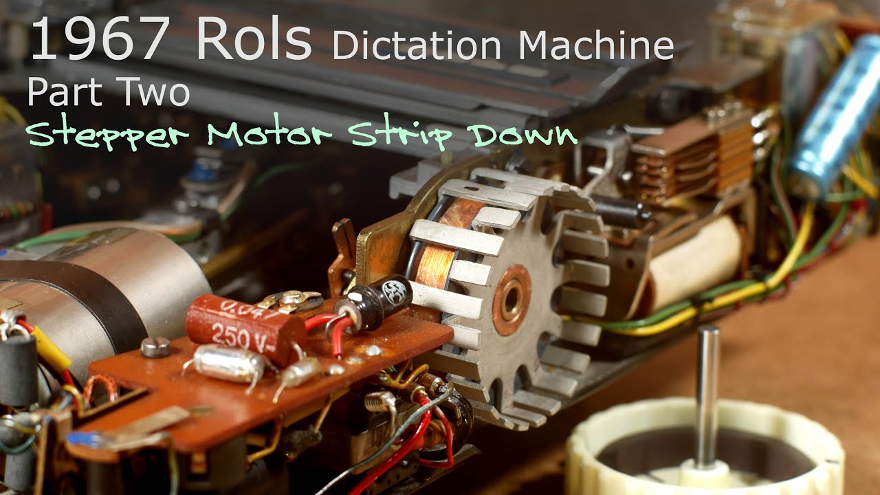 1967 Rols Dictation Machine - Stepper Motor Strip Down & Repair - Retrotech - Fixit