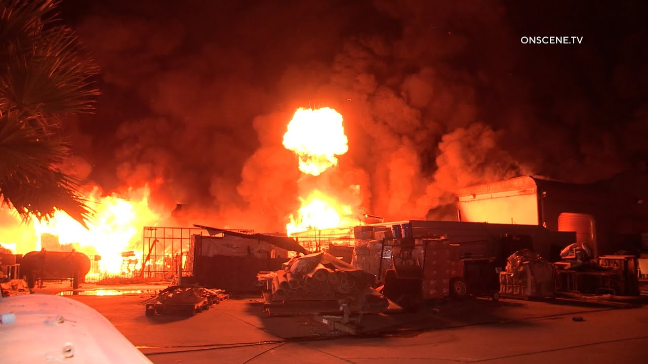 Explosions Caught on Camera at 2 Alarm Commercial Fire