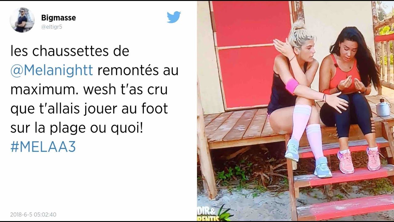 MELAA3 : Les chaussettes de M&eacute;lanight font rire les t&eacute;l&eacute;spectateurs !