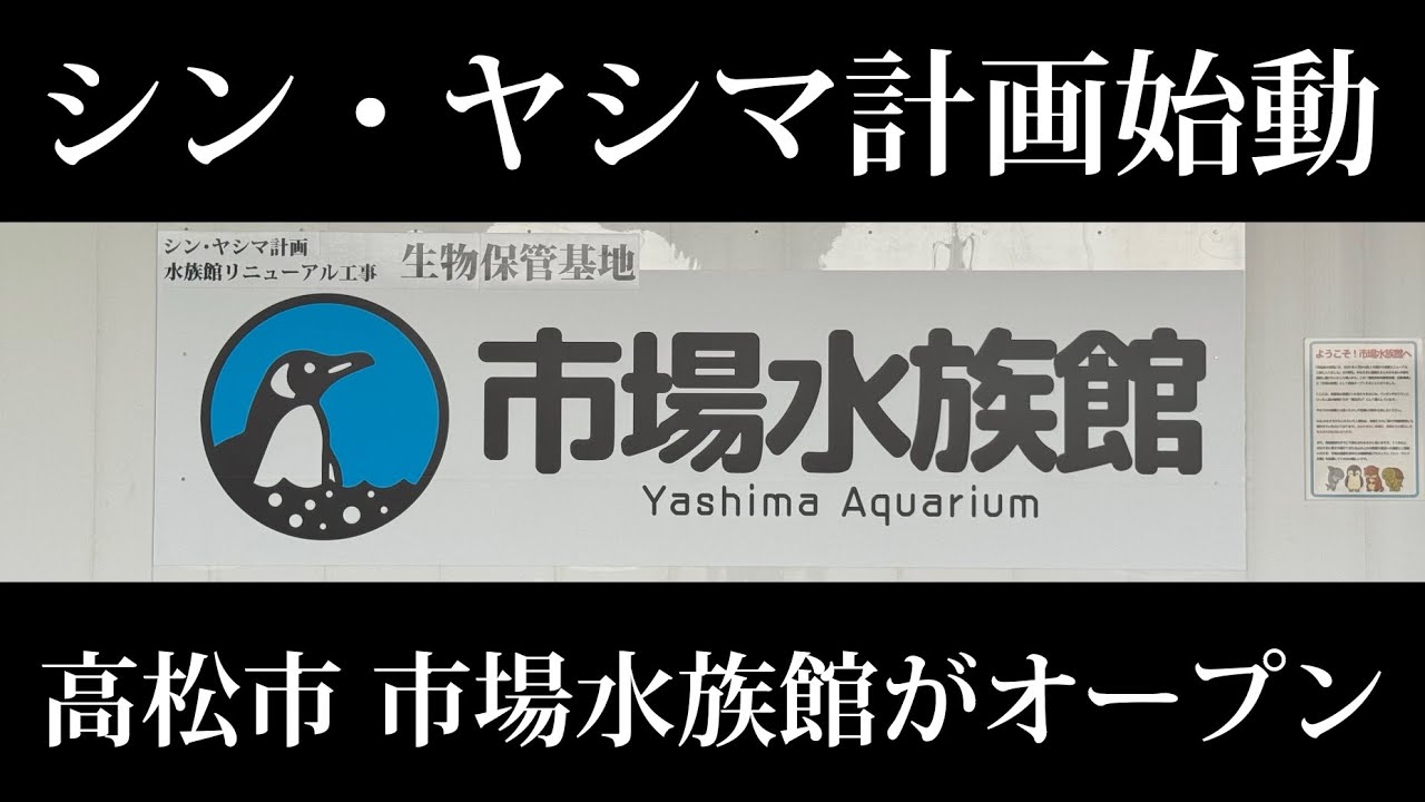 シン・ヤシマ計画始動！高松市市場水族館がついにオープン！市場が水族館に大変身！高松市市場水族館と新屋島水族館の歴史を解説 ペンギンやカワウソもお引越し
