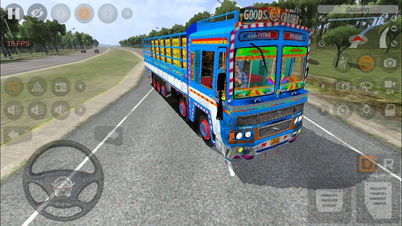 INDIAN BROKEN OFF-ROAD BHARTH BENZ TIPPER TRUCK DRIVING | BUS SIMULATOR INDONESIA @DKGAMER 