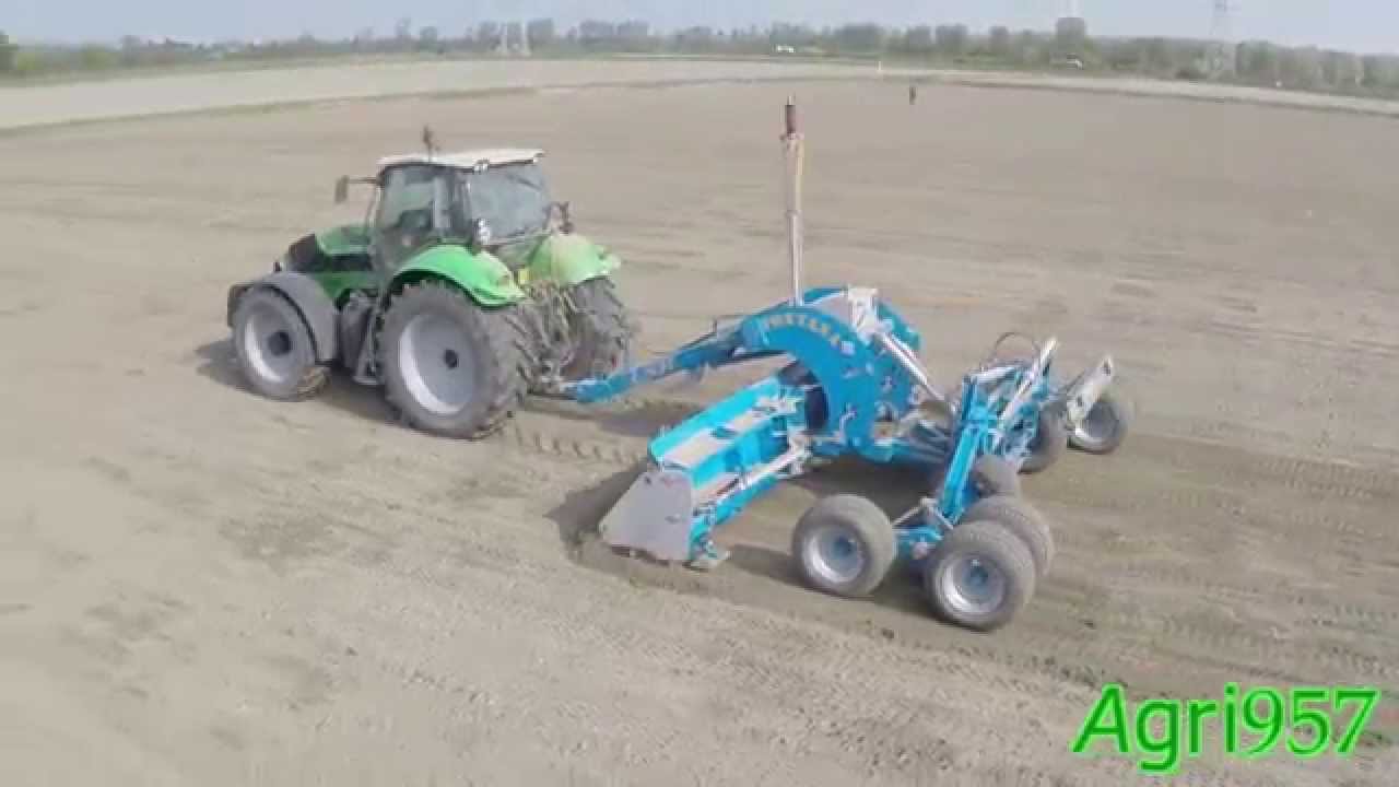 JOHN DEERE 8360R & DEUTZ-FAHR TTV 630 - 2x FONTANA - Leveling Rice Field
