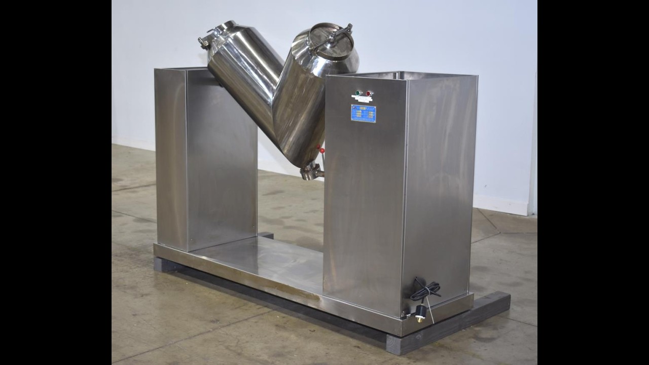 Shanghai Chaoyi Pharmaceutical Twin Shell V-Blender, Model V-0.15 - Stock # 53082001