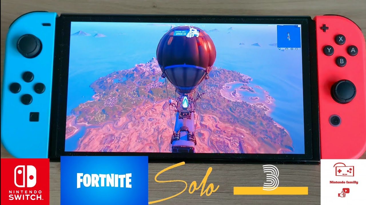 Nintendo Switch Oled Fortnite gameplay handheld pro controller solo 3