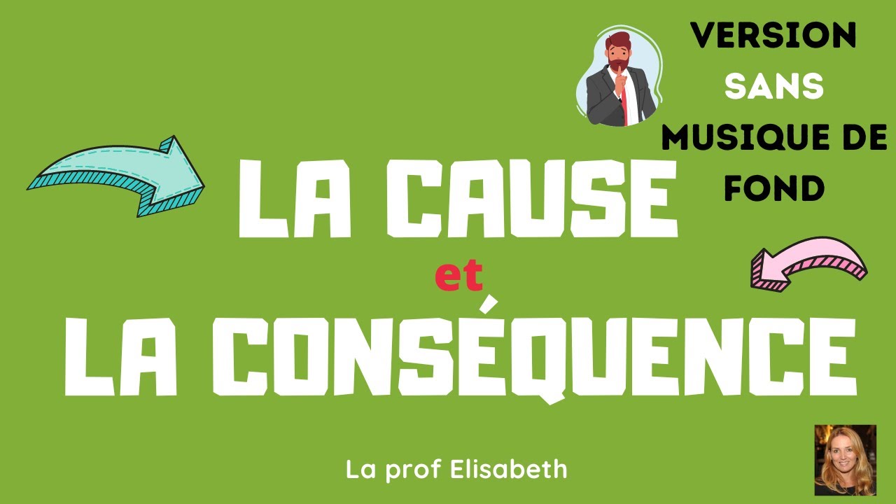Comment exprimer la cause et la cons&eacute;quence en fran&ccedil;ais. Niveau A2 de FLE. VERSION SANS MUSIQUE
