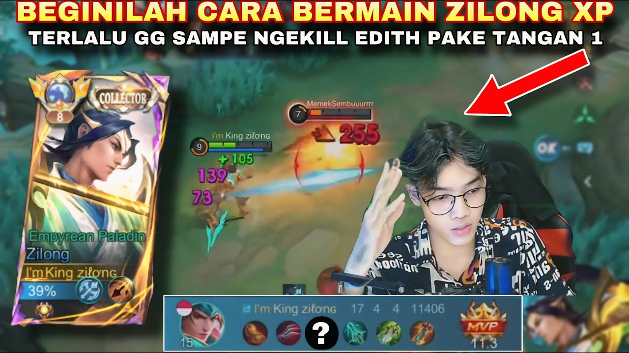 BEGINILAH CARA BERMAIN ZILONG XP SUPAYA MENGGENDONG TIM, Sampe ngekill tangan 1 | MLBB
