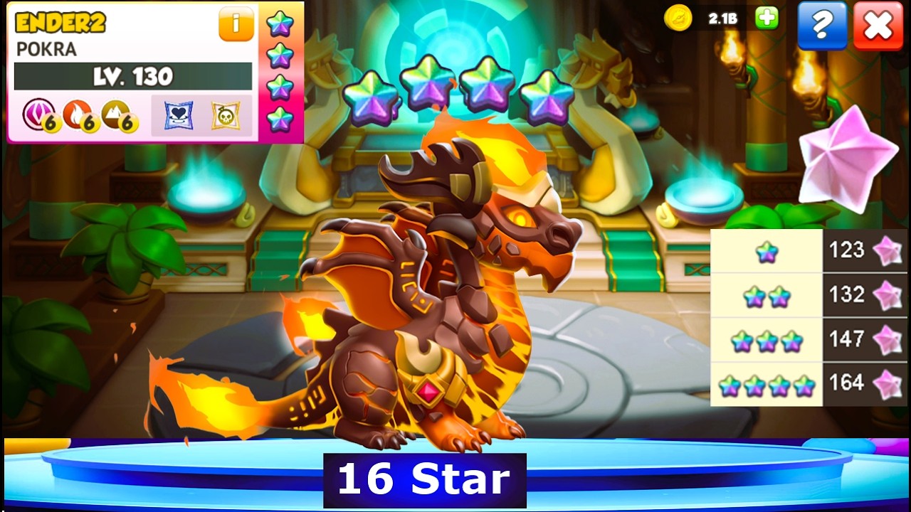 Upgrade 16 star Pokra dragon-Dragon mania Legends  | Fuse Extraordinary Materials | DML