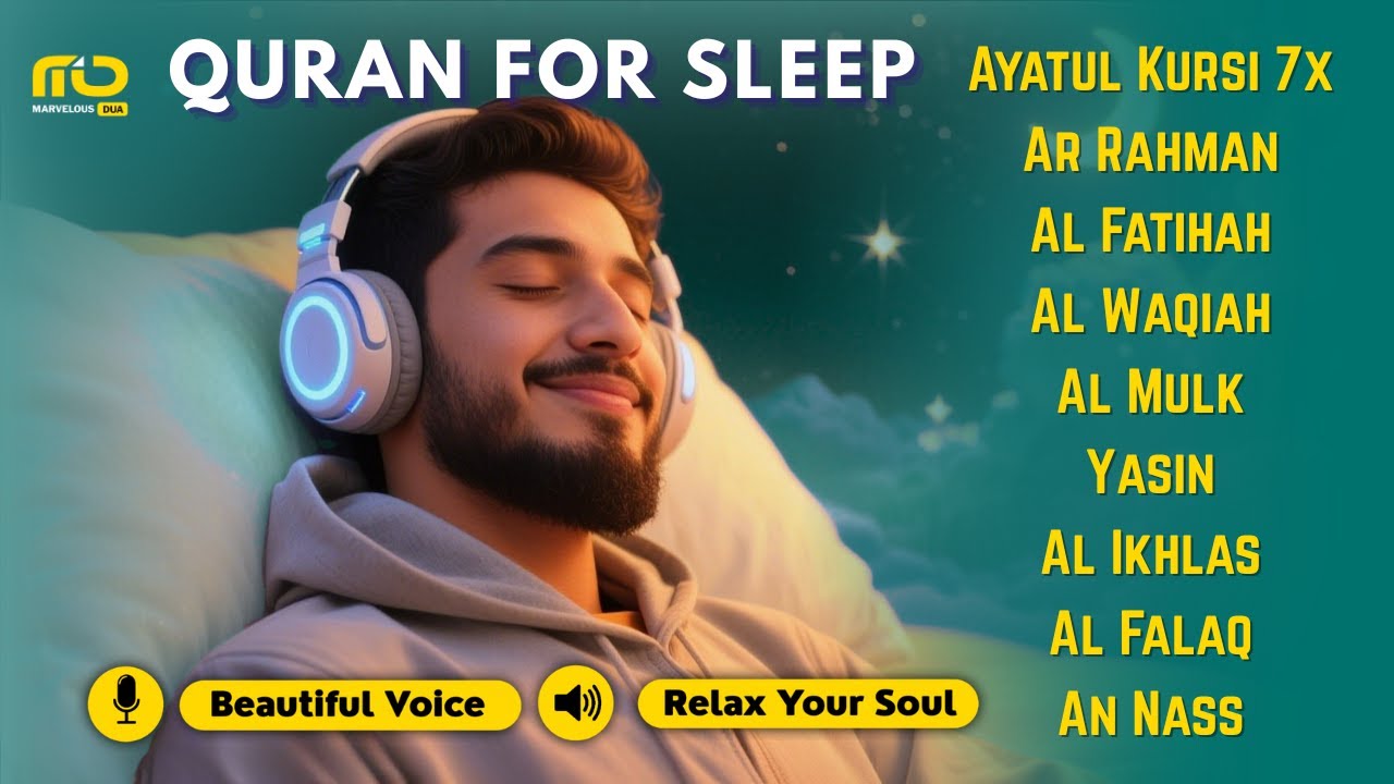 Beautiful Night Quran Recitation For Deep Sleep ✦ Al-Fatihah, Ayat Al-Kursi, Yasin, Ar-Rahman, Mulk