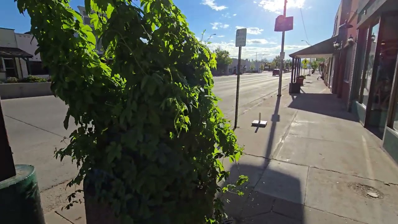 Early Morning Walk Through Downtown Cortez Colorado.
