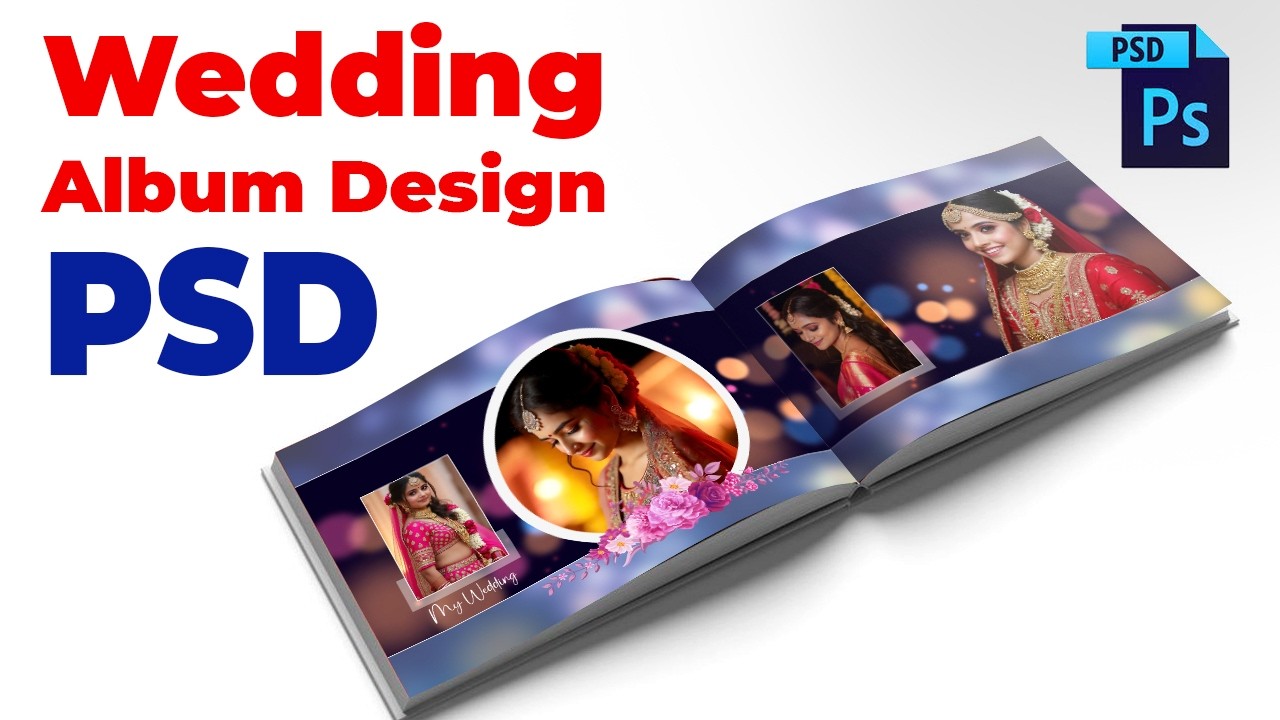 Wedding album dm design | Photoshop tutorial | #albumdesign #weddingalbum #psd #coverdesign #cover