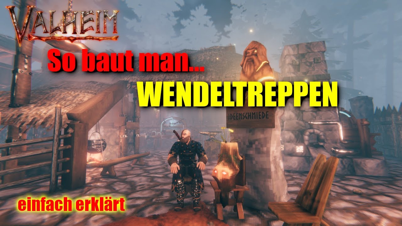 Valheim deutsch | So baut man...WENDELTREPPEN + Tipps für 45 Grad Treppen