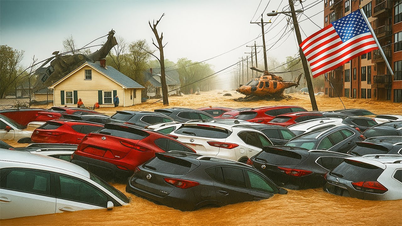 Giant Tornado: ! INSANE Flash Floods Turn Streets into Rivers &ndash; Homes & Cars Underwater