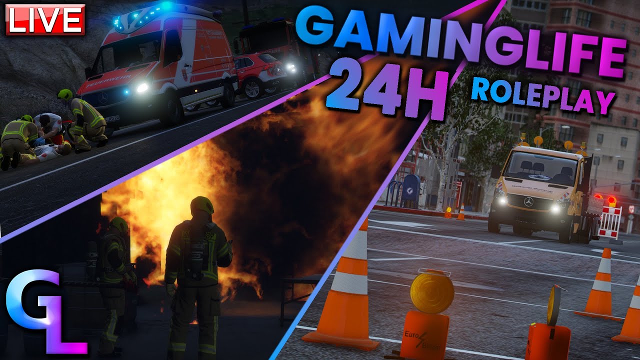 🔴 24H auf Gaminglife [Teil 2] | GTA Roleplay | !server !dc !socials