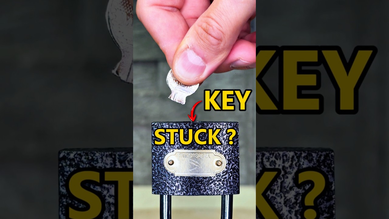 Remove Broken Key from Lock the Easy Way - Works on Padlocks & Doors #shorts