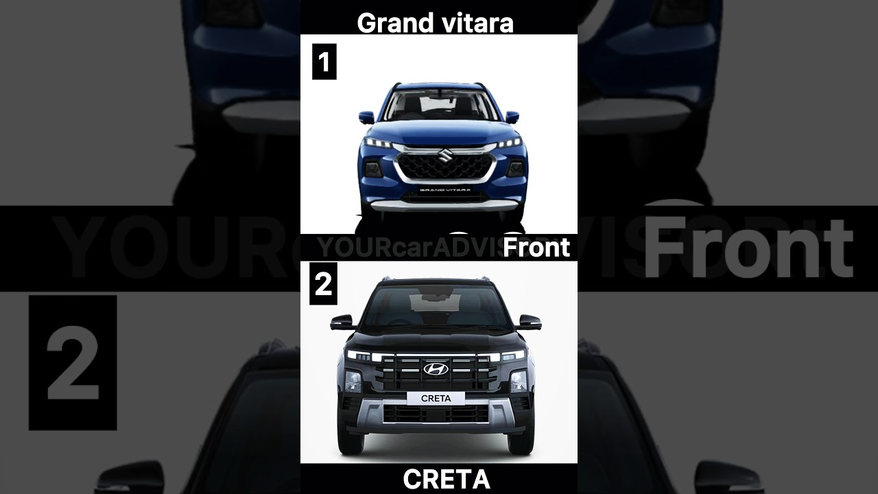 creta 2024 vs grand vitara 2024 which is your choice 1 or 2 ​#cretafacelift #grandvitara