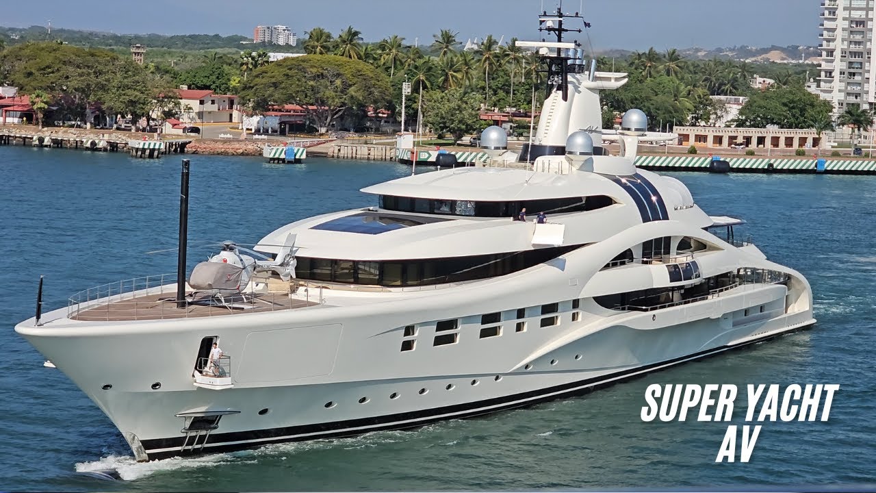 Super Yacht AV Leaving Puerto Vallarta, Mexico