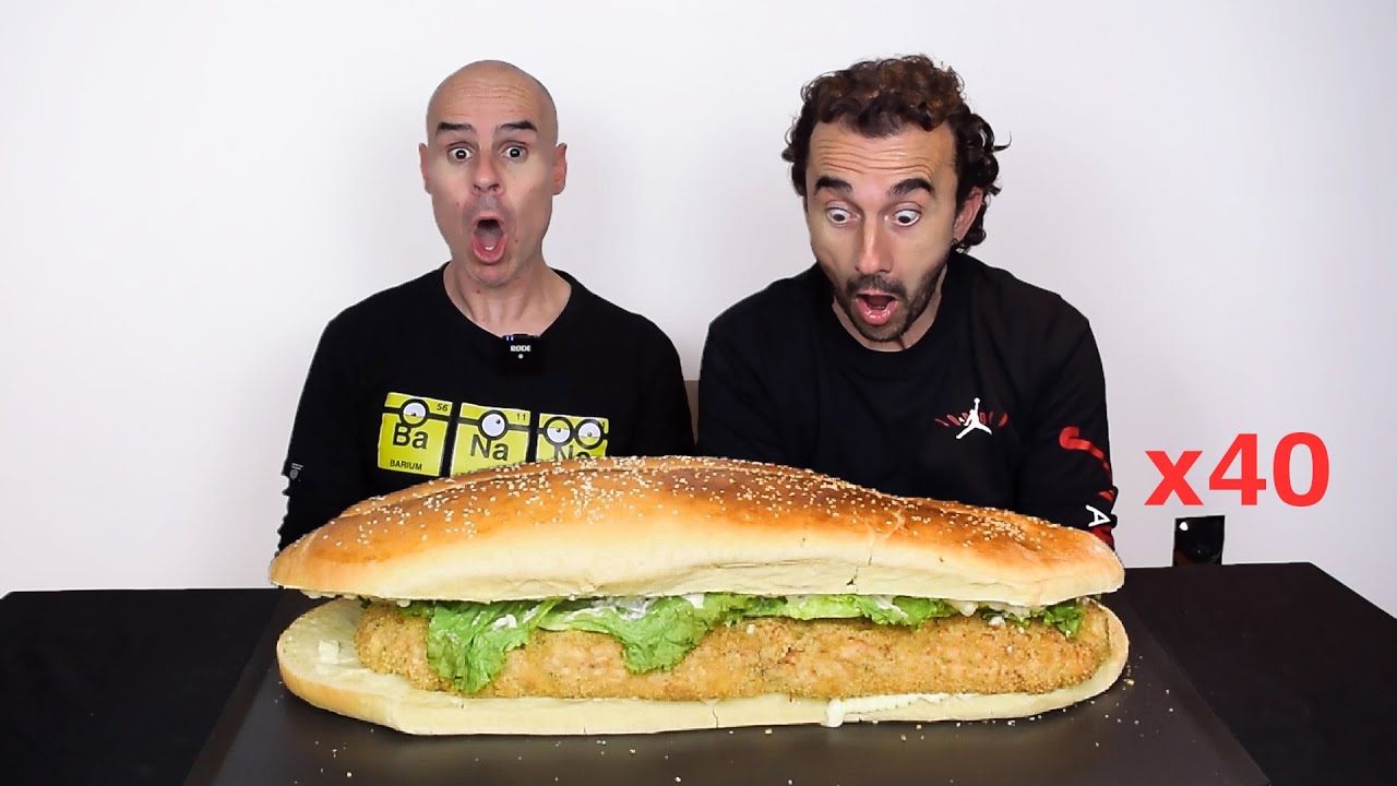 ¡Este LONG CHICKEN es MUY GRANDE! ¿Te lo Crees? 🍔😲